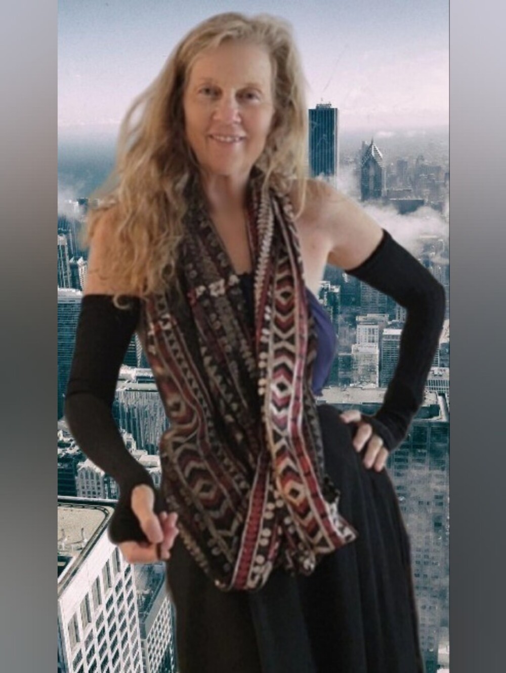Infinity Scarf Sequin Tribal Print Burning Man Fun Geometric Patterned Shawl